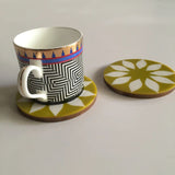 Handmade Bone Inlay Tea Coaster Furniture