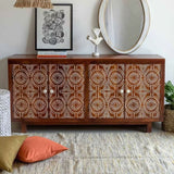 Handmade Bone Inlay teak wood Sideboard Furniture