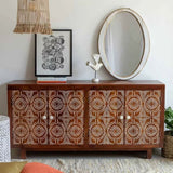 Handmade Bone Inlay teak wood Sideboard Furniture