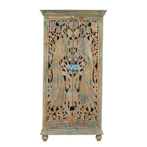 Handmade Orvieto Rustic Solid Wood Antique Almirah Sideboard