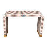 wood inlay Intarsia Inlay console bone / desk / table