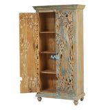 Handmade Orvieto Rustic Solid Wood Antique Almirah Sideboard