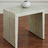 Handmade Bone Inlay End Table Furniture