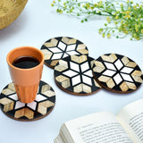 Handmade Bone Inlay Tea Coaster Furniture