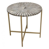 Handmade Bone Inlay End Table Furniture