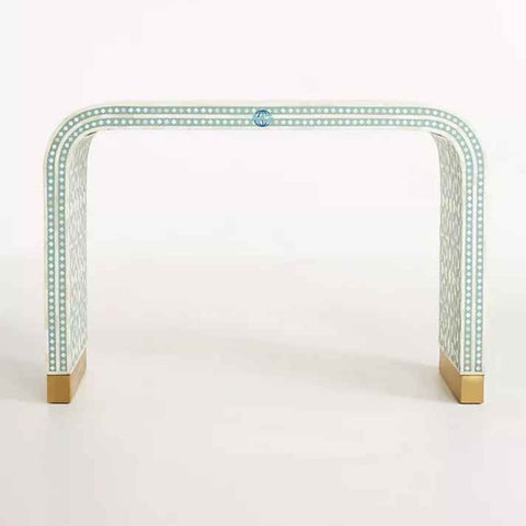 Handmade Bone Inlay Arrow pattern Console Table Furniture