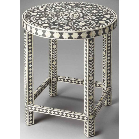 Handmade Bone Inlay End Table Furniture