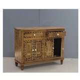 Teak wood inlay sideboard