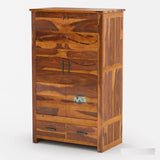 Handmade Santa Barbara Solid Wood Large Bedroom Almirah Wardrobe With Drawers Furniture