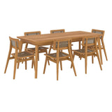 Handmade Rustic Solid Reclaimed Wooden Dining Table and Chair Set