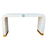 Handmade Bone Inlay White Console Table Furniture