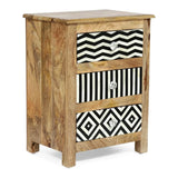 Handmade Bone Inlay Bedside Furniture