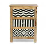 Handmade Bone Inlay Bedside Furniture