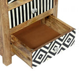 Handmade Bone Inlay Bedside Furniture