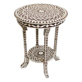 Handmade Bone Inlay End Table Furniture