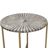 Handmade Bone Inlay End Table Furniture