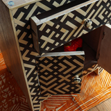 Handmade Bone Inlay Bedside Furniture