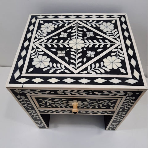 Handmade Bone Inlay Bedside Furniture