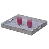 Handmade MOP Inlay Serving Tray Furniture