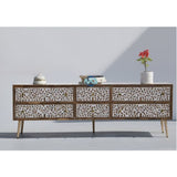 Handmade Bone Inlay TV Unit Furniture