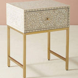 Handmade Bone Inlay Bedside Furniture