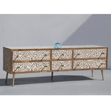 Handmade Bone Inlay TV Unit Furniture