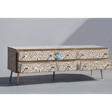 Handmade Bone Inlay TV Unit Furniture