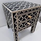 Handmade Bone Inlay Bedside Furniture