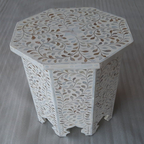 Handmade MOP Inlay End Table Furniture
