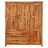 Handmade Sheffield Farmhouse Solid Wood Large Bedroom Wardrobe Almirah With Drawer Furniture