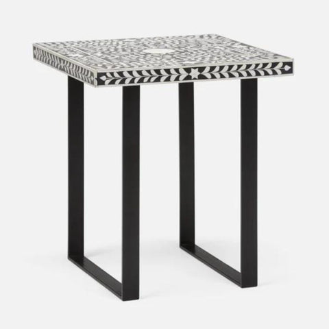 Handmade Bone Inlay End Table Furniture