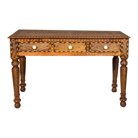 Handmade Bone Inlay teak wood Console Table Furniture