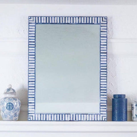 Handmade Blue Bone Inlay Mirror Furniture