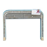 Handmade Bone Inlay Waterfall 2 Drawers Console Table Furniture