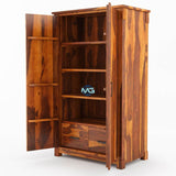 Handmade Modern Farmhouse Solid Wood Wardrobe Armoire With Drawers & Shelves Furniture