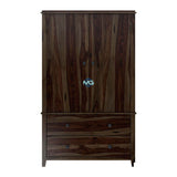 Handmade Bozeman Rustic Solid Wood Wardrobe Large Almirah With Drawers Furniture