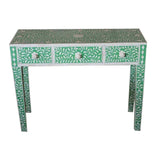 Handmade Bone Inlay Light green Console Table Furniture