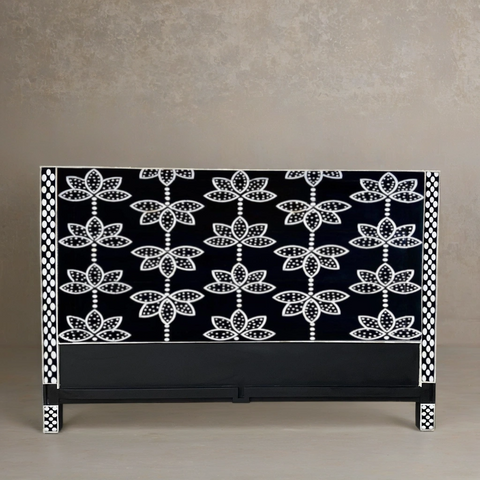Handmade Bone Inlay Bed & Headboard Furniture