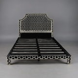 Handmade Bone Inlay Bed & Headboard Furniture