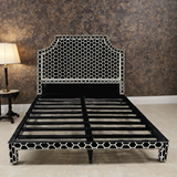 Handmade Bone Inlay Bed & Headboard Furniture