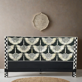 Handmade Bone Inlay Bed & Headboard Furniture