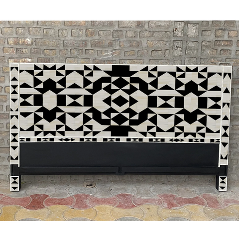 Handmade Bone Inlay Bed & Headboard Furniture
