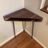 Rustic Handmade Triangle Corner Desk Unique Furniture for Small Spaces