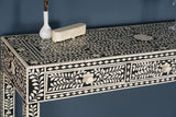 Handmade Bone Inlay 3 drawers Floral Pattern Console table