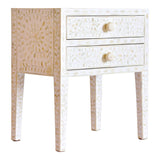 Handmade Bone Inlay Bedside Furniture