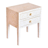 Handmade Bone Inlay Bedside Furniture