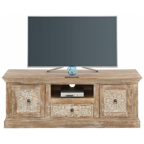 Reclaimed Wooden Modern Antique Handmade TV Unit